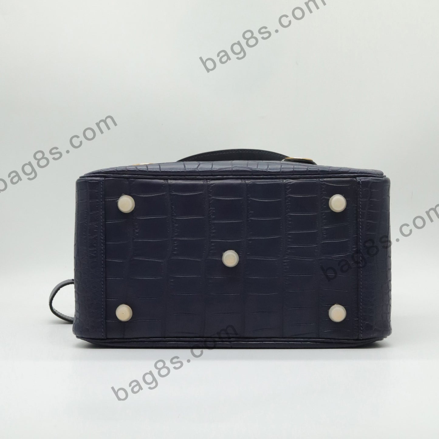 Matte Nile Crocodile Lindy 26 Midnight Blue Gold Buckle