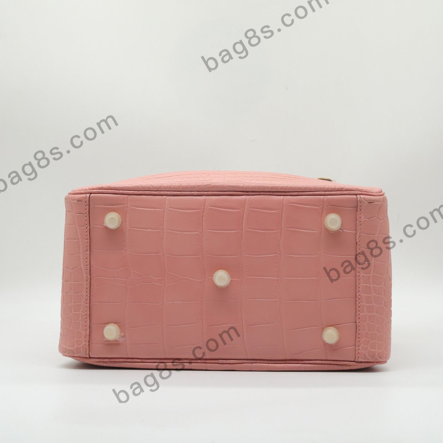 Matte Nile Crocodile Lindy 26 Ceramic Pink Gold Buckle