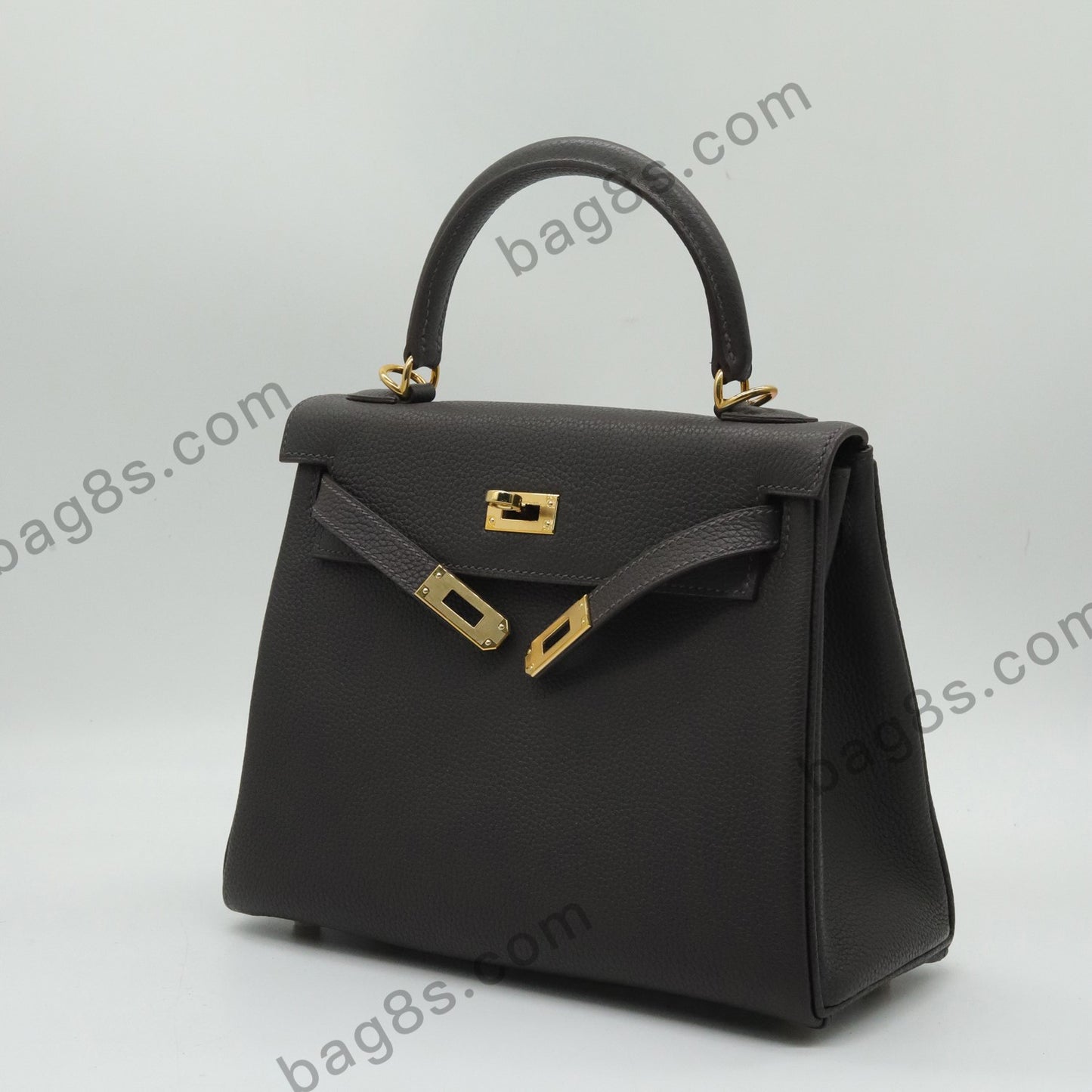 TOGO leather Kelly 25 ebony gold buckle