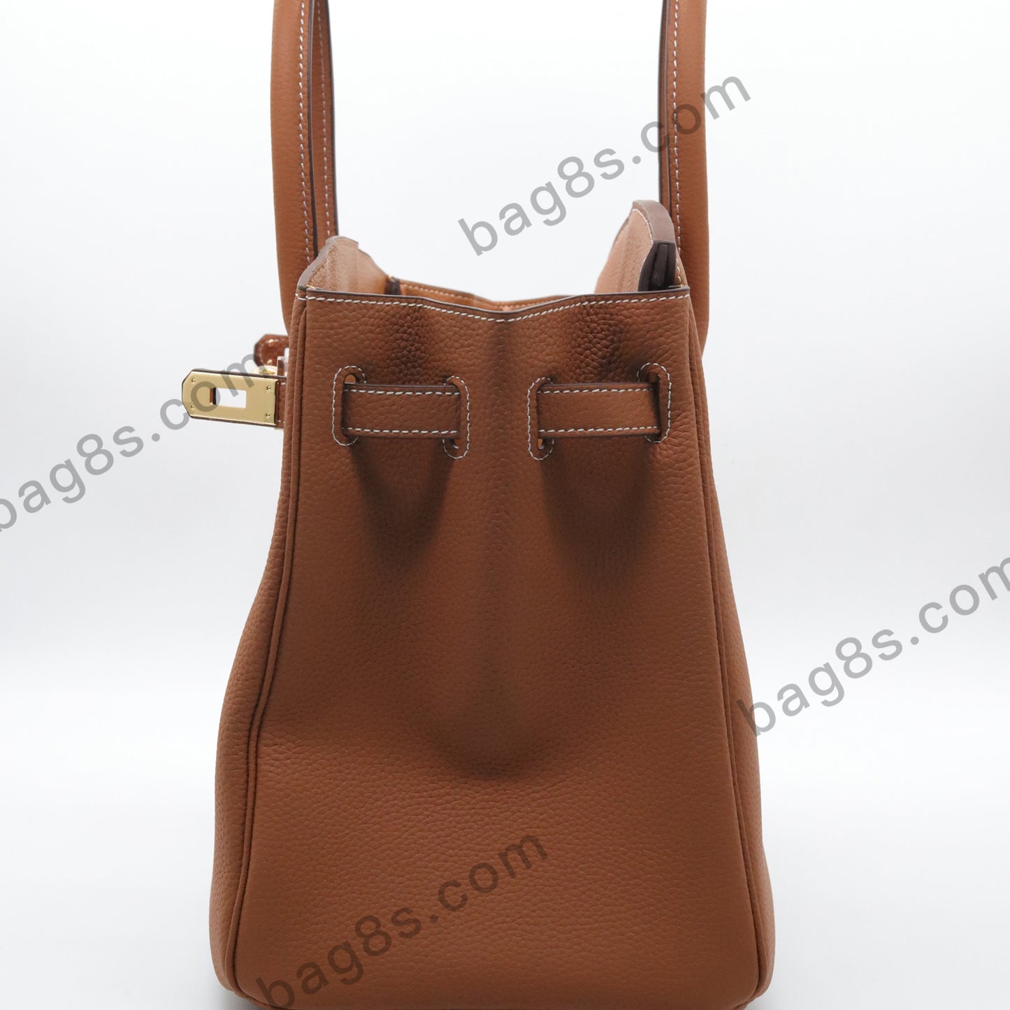 Litchi grain cowhide brikin 30 brown