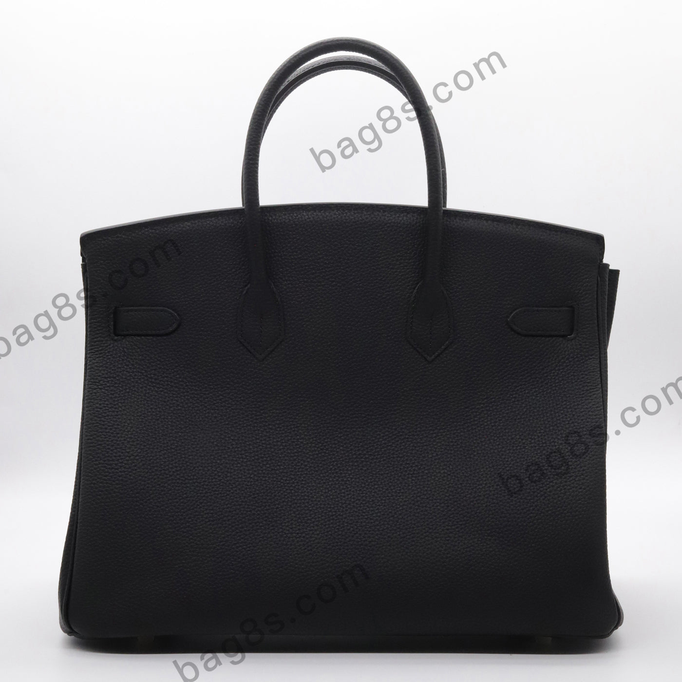 Litchi grain cowhide brikin 30 black