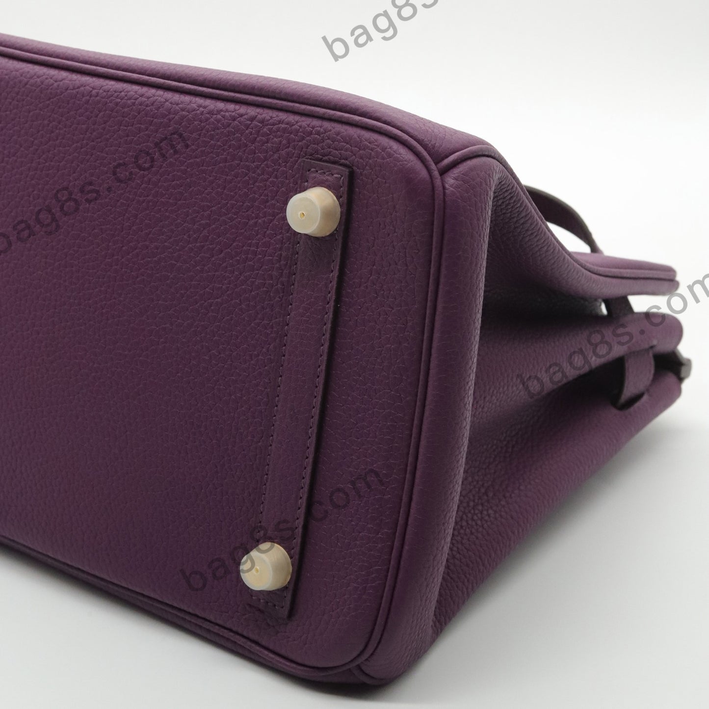 Togo leather platinum 30 purple gold buckle Anemone